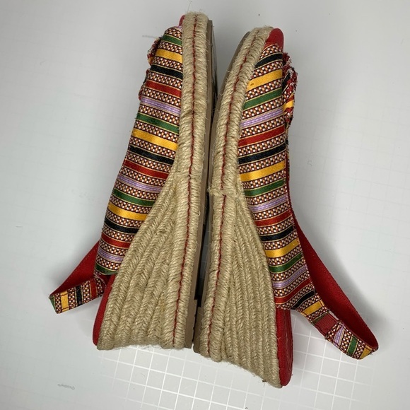 Naturalizer Berlynn multi-colored canvas elastic slingback espadrille wedge 7m - Picture 7 of 12